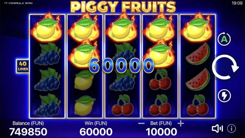 Piggy Fruits - o plată mare de la Piggy Feature cu Wild-uri aleatoare